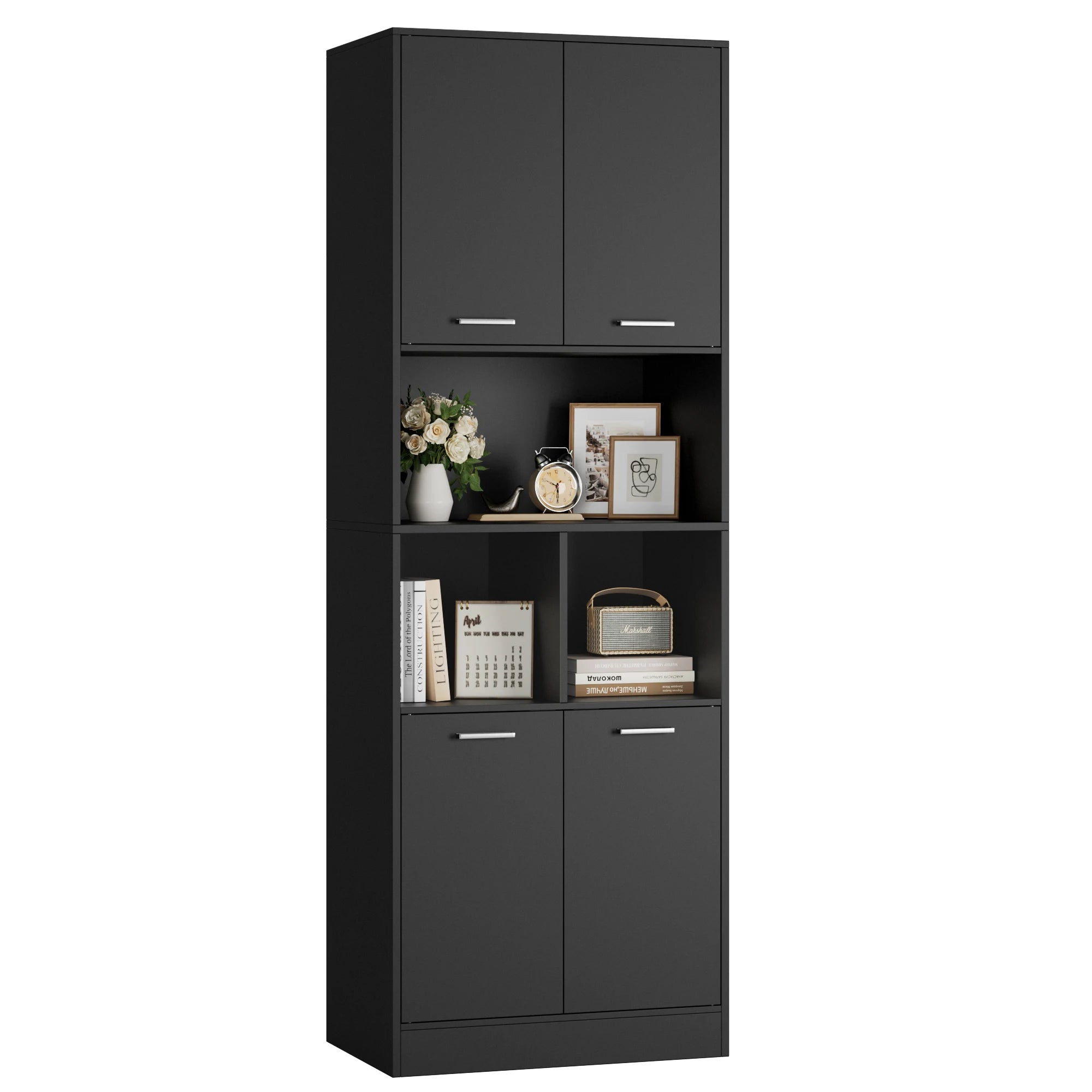 Meuble de rangement pour chambre adulte ou salon 180.5x60x40cm - Noir Meuble de rangement
