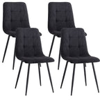 Chaise salle à manger gris tendance lot de 2/4/6 - 4pcs Noir Chaise salle à manger