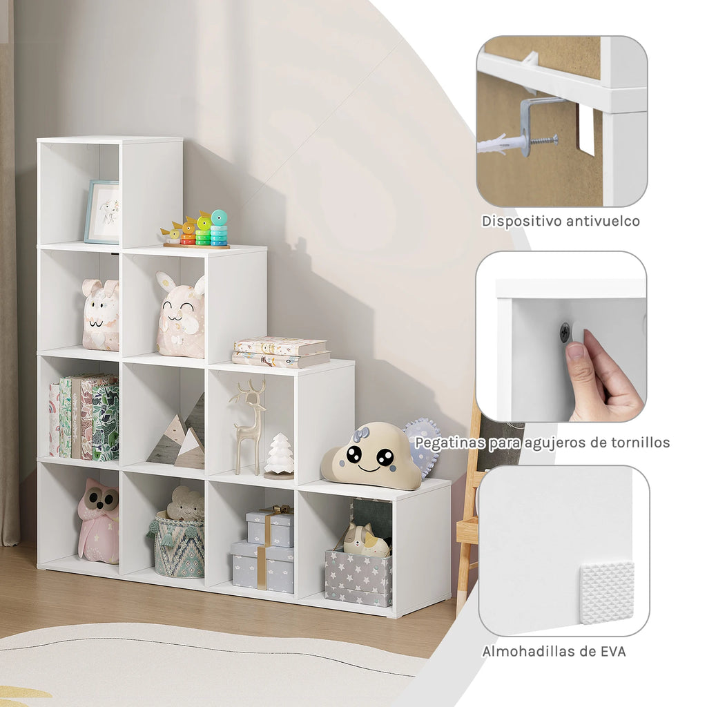 Meuble de rangement escalier cubique 120 x 120 x 30 cm -