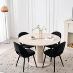 Chaise salle à manger lot de 4 à dossier creux -