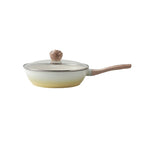 Poêle céramique avec couvercle moderne - Jaune