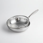 Poêle inox Professionnel de qualité disponible en 22cm 24cm 26cm 28cm -