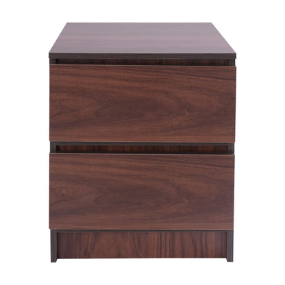 Table de chevet bois massif avec petite commode à 2 tiroirs -