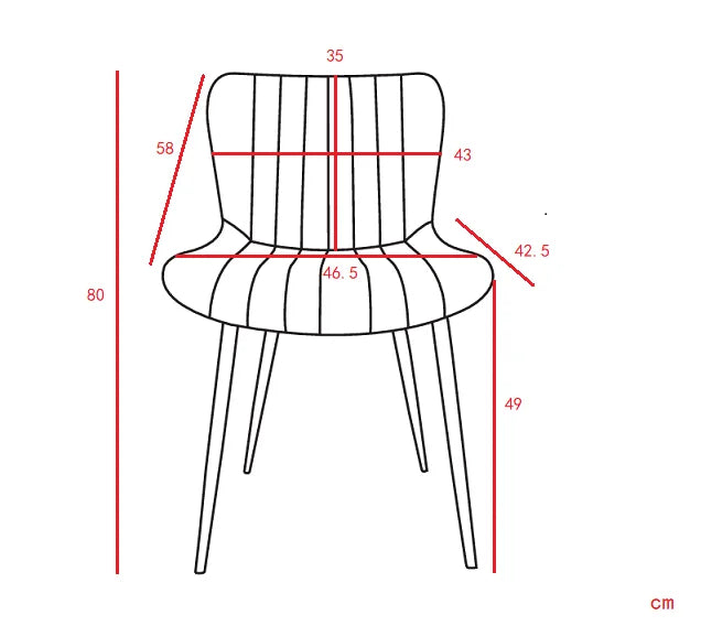 Chaise salle à manger en faux cuir de 4 lots -