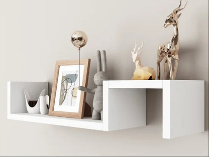 étagère murale en bois flottante de haute qualité 1 /2PCS - Blanc