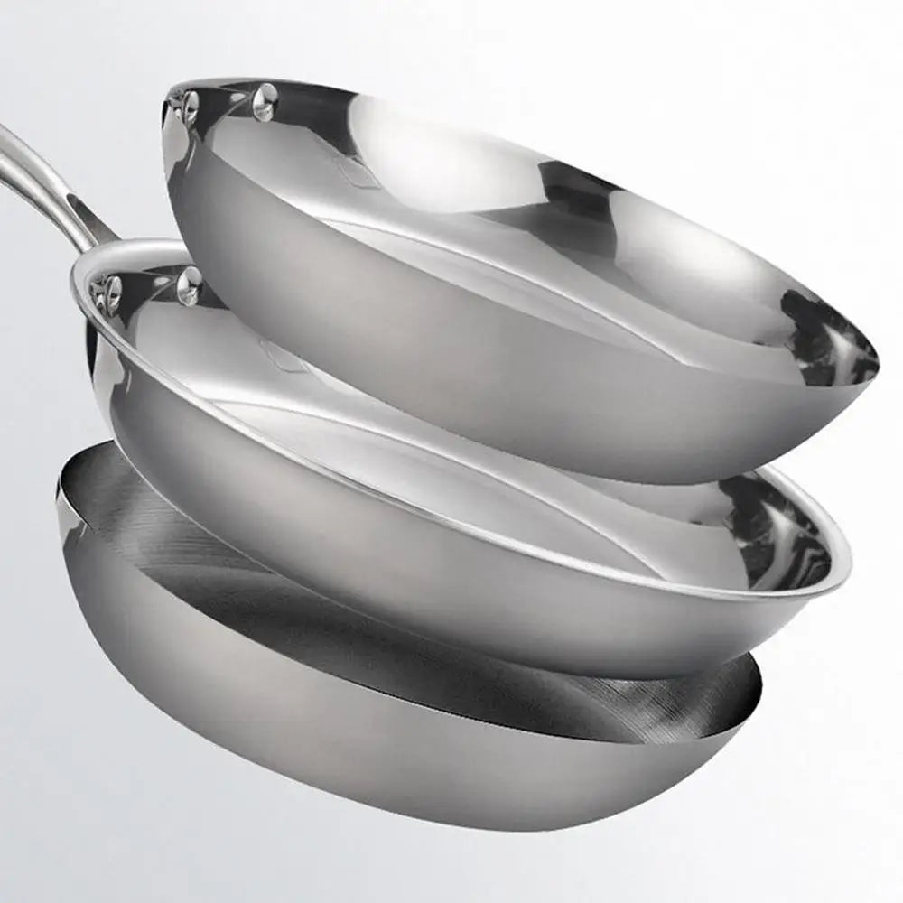 Poêle inox 28 cm couleur argenté -