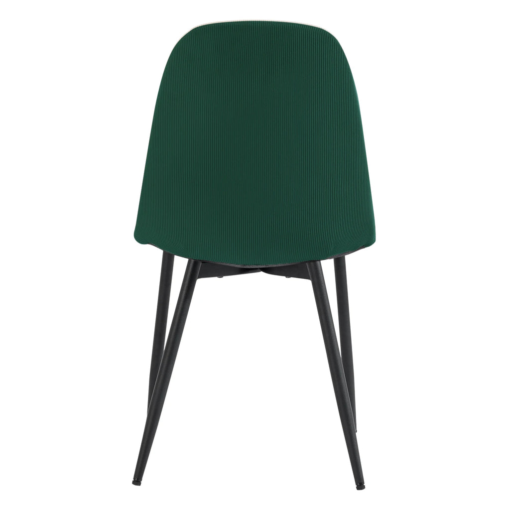 Chaise salle à manger noir en velours côtelé 4 ensembles -