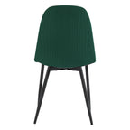 Chaise salle à manger noir en velours côtelé 4 ensembles -