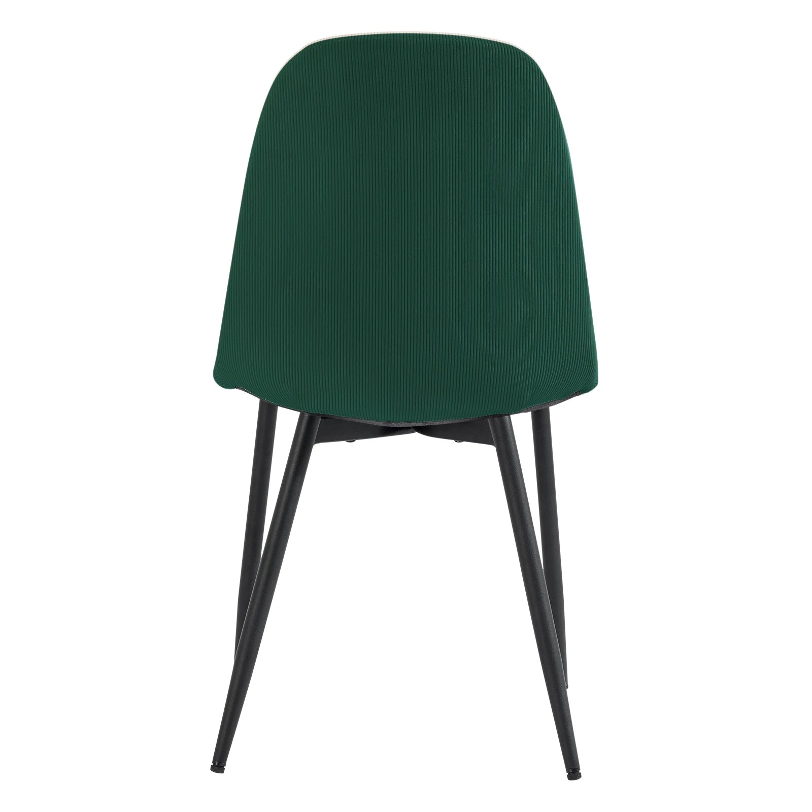 Chaise salle à manger noir en velours côtelé 4 ensembles -