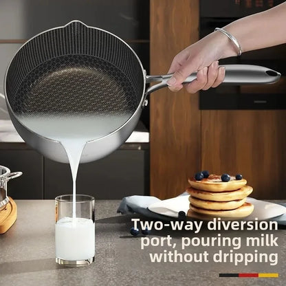 Casserole inox à lait de taille moyenne -