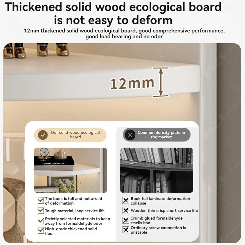 Étagère d'angle bois massif en forme d'éventail -