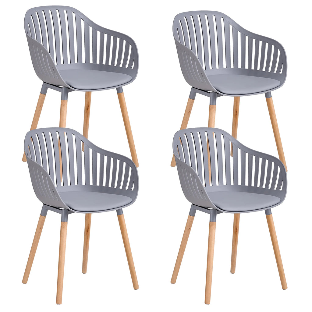 Chaise salle à manger plastique originale 4 ensembles - Gris Chaise salle à manger