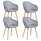 Chaise salle à manger plastique originale 4 ensembles - Gris Chaise salle à manger