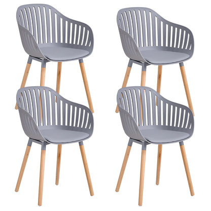 Chaise salle à manger plastique originale 4 ensembles - Gris Chaise salle à manger