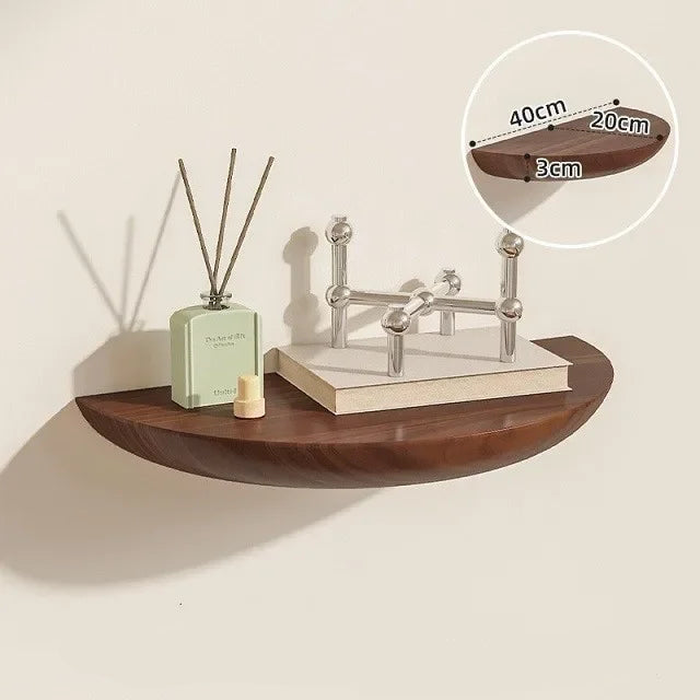 étagère murale suspendu en bois - Marron-40cm