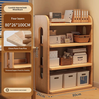 Étagère livre moderne industrielle de taille moyenne - 4 floors 80CM