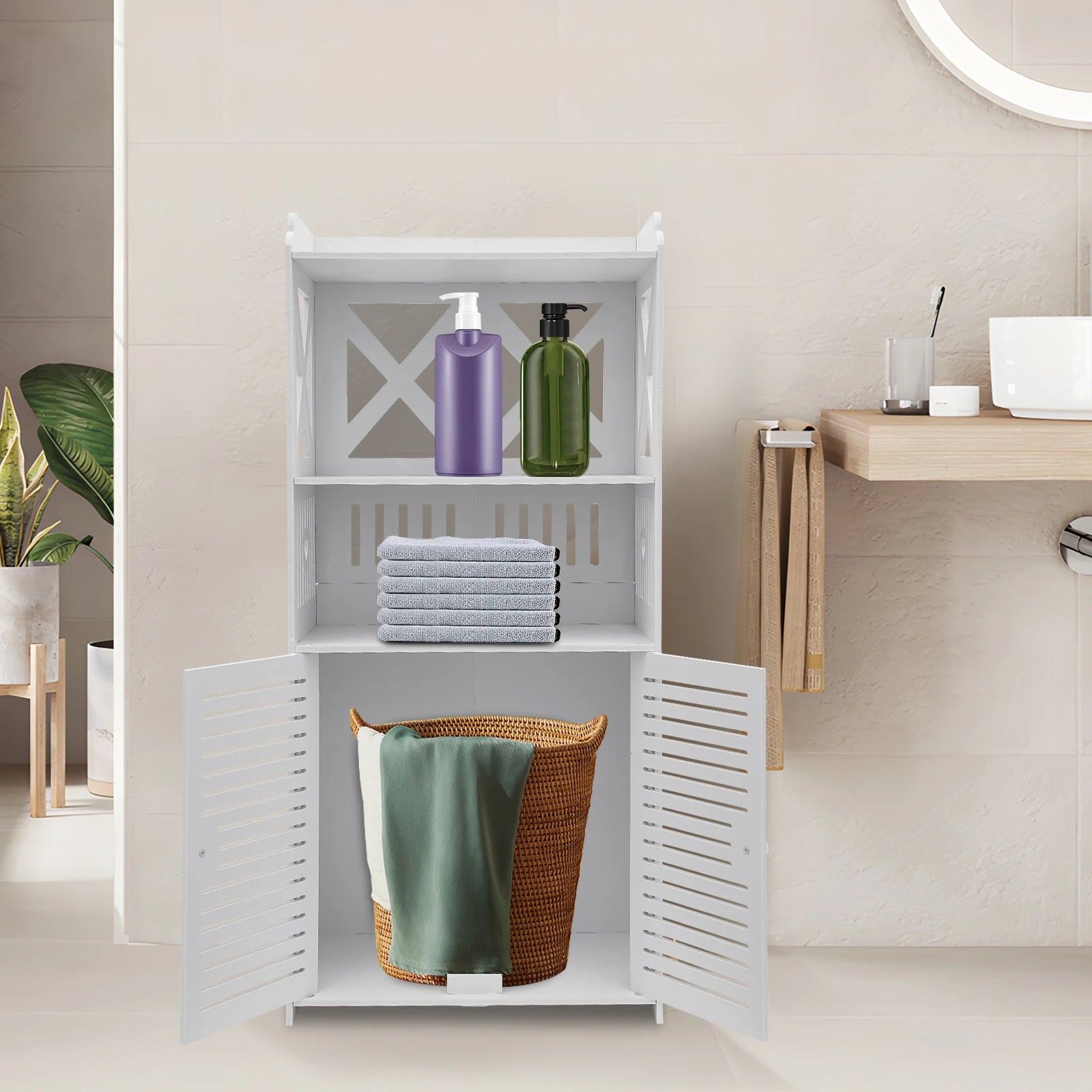 Meuble WC latéral en PVC -