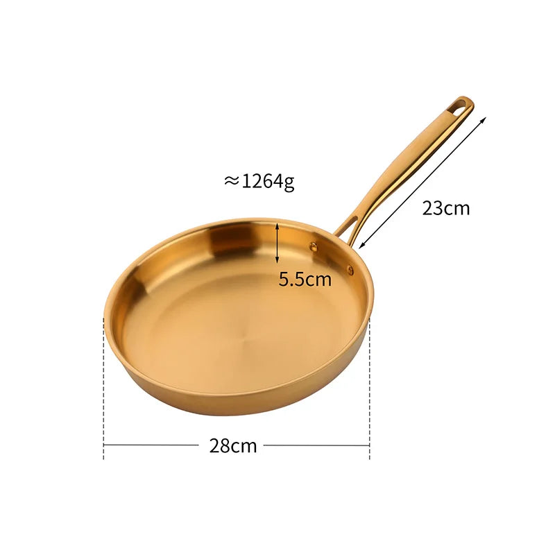 Poêle inox haut de gamme doré - Doré