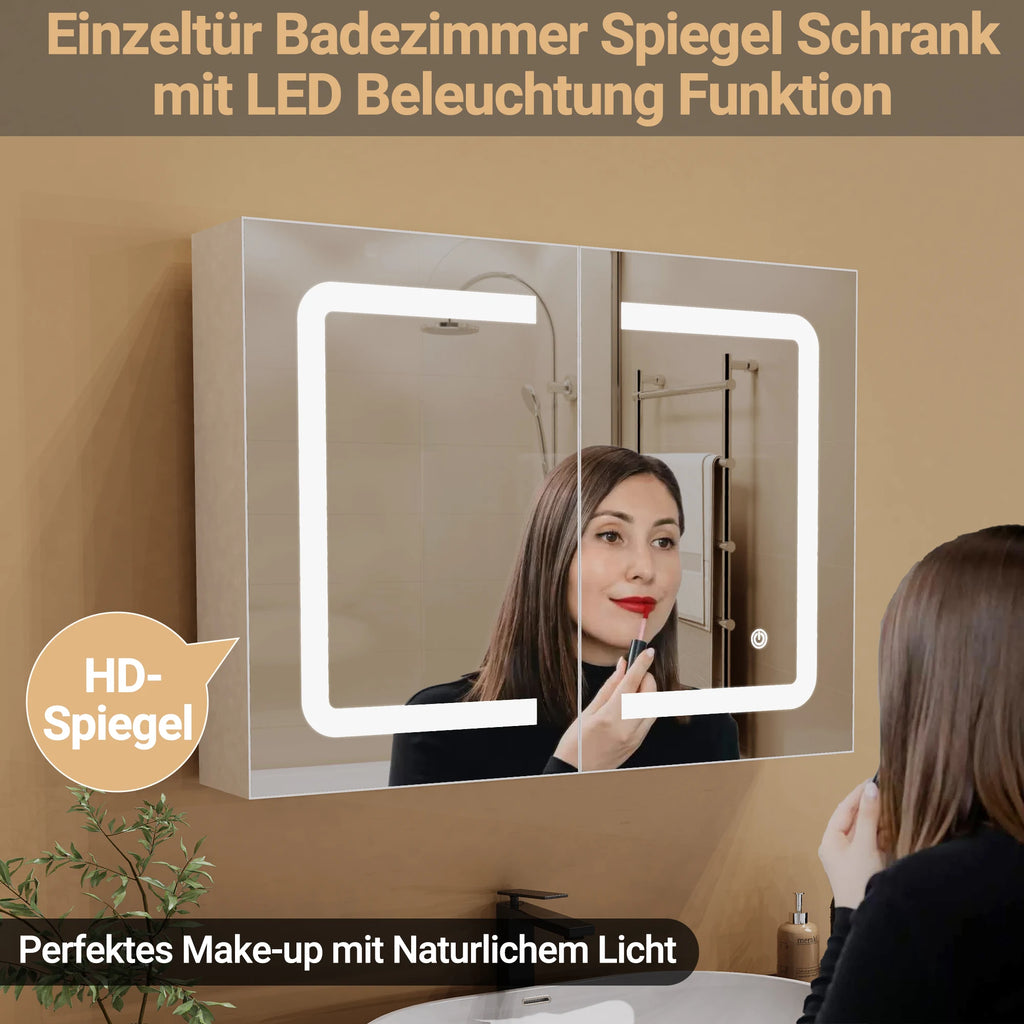 Petit meuble salle de bain mural à led -