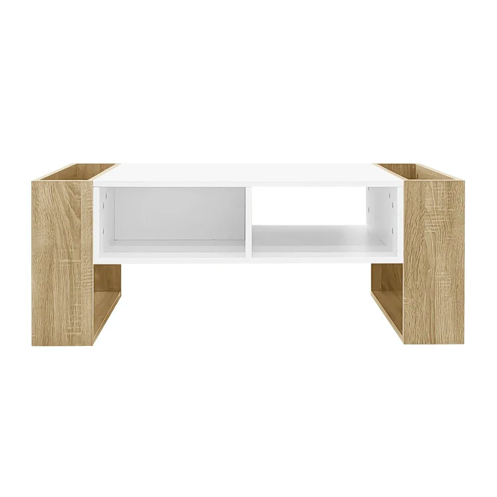 Table basse blanc scandinave 105 X 60 X 40 Cm -