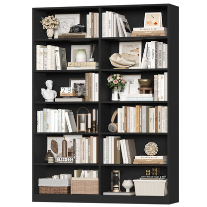 Étagère livre multifonction tendance 120x30x188.7cm - Noir Étagère livre