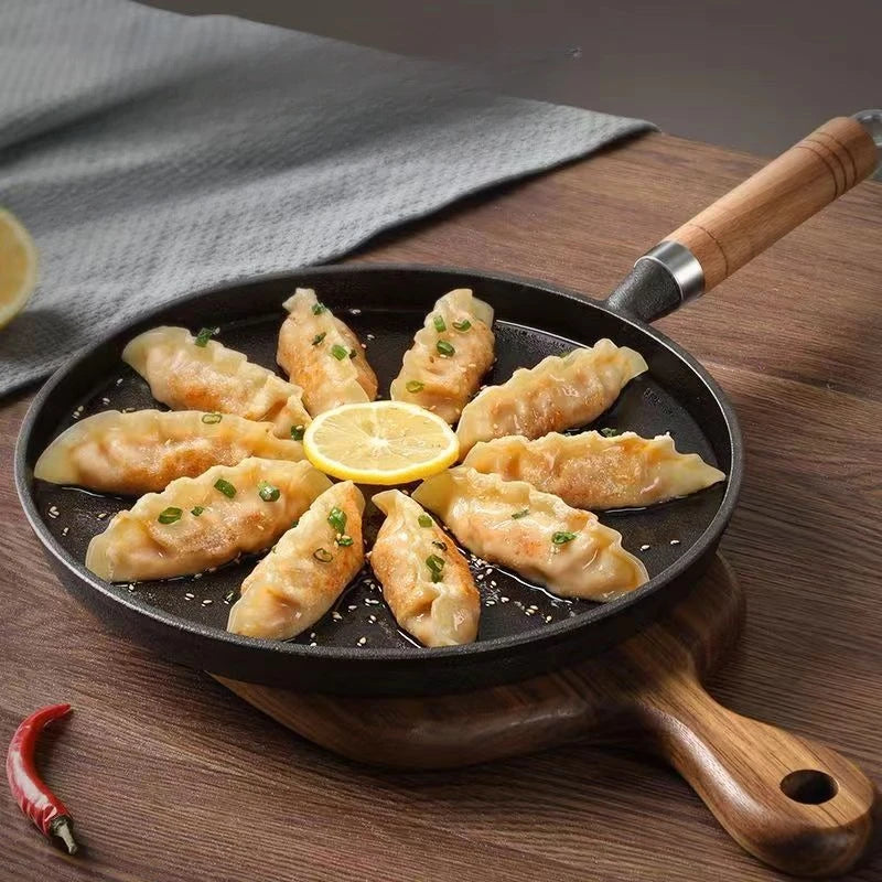 Poêle en fonte en forme de plaque de cuisson -