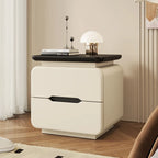 Table de nuit en bois massif couleur crème premium - Style C2 40x37x51cm