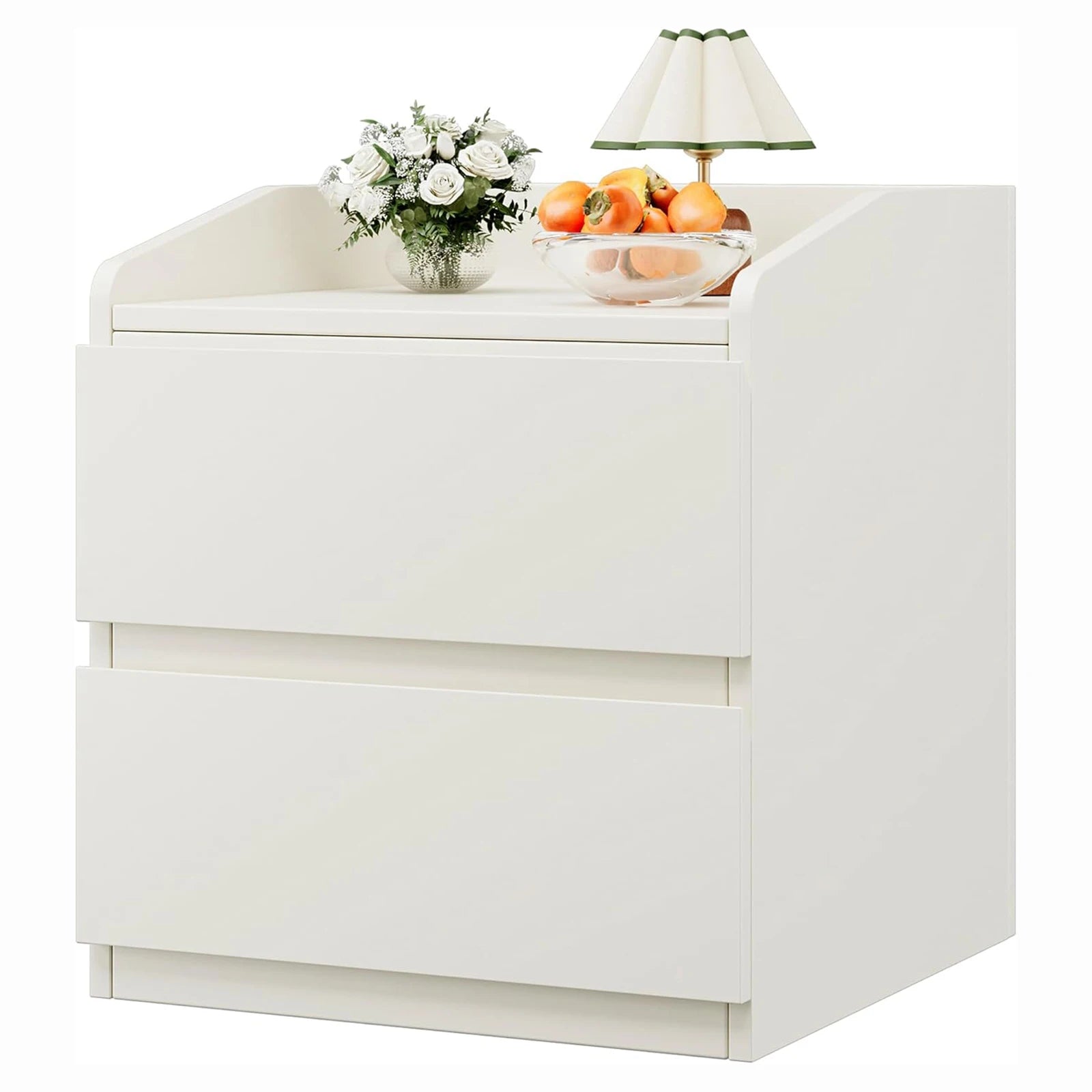 Table de chevet blanche moderne urban luxe - Blanc Table de chevet