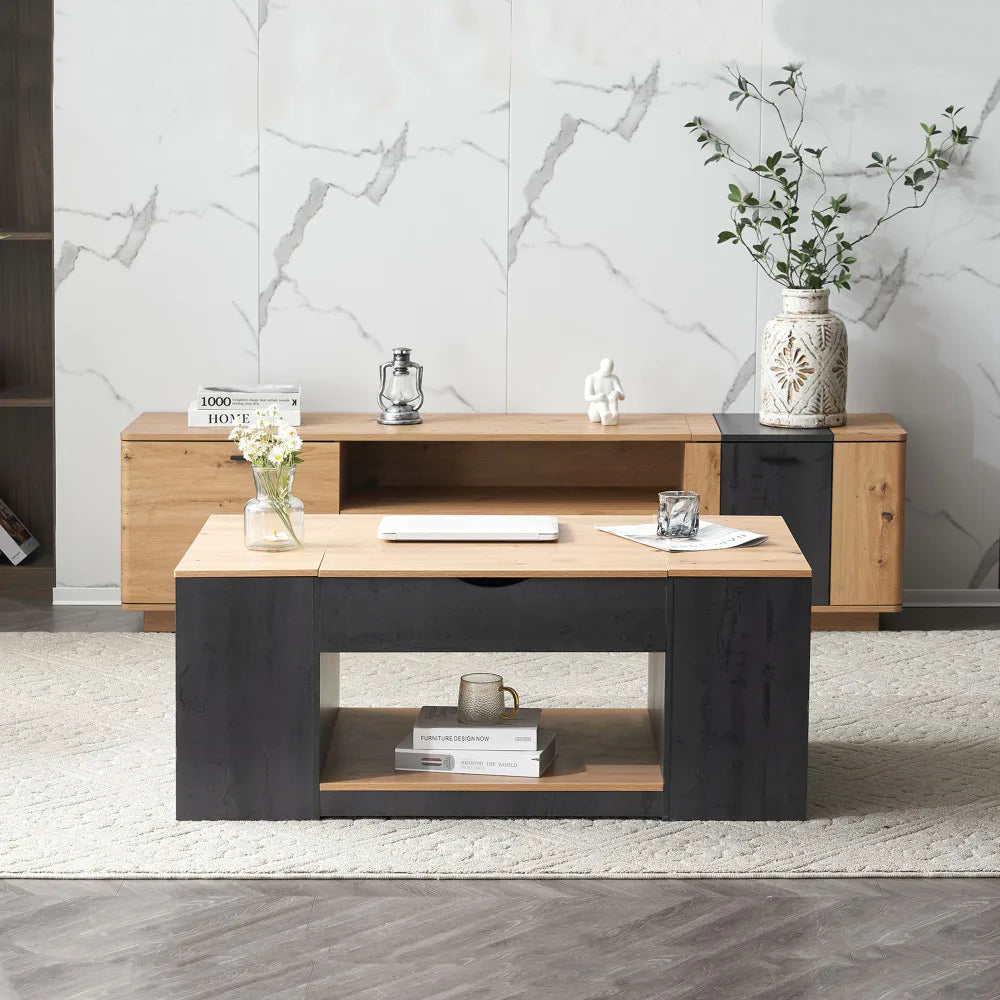 Table basse coffre moderne avec élévation possible 109cm -