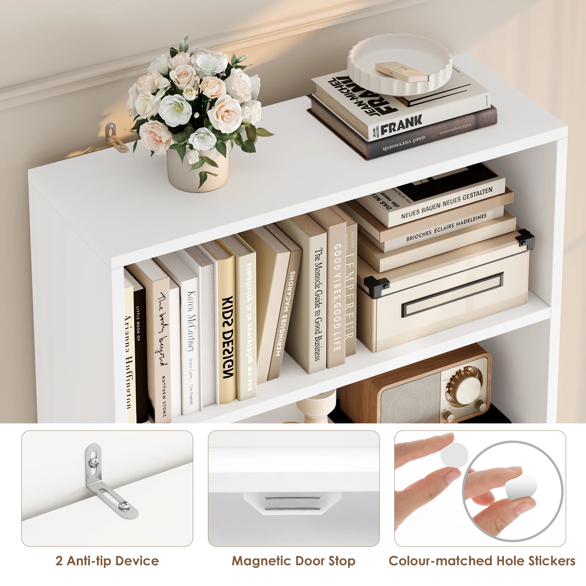Meuble de rangement pour documents et livres -