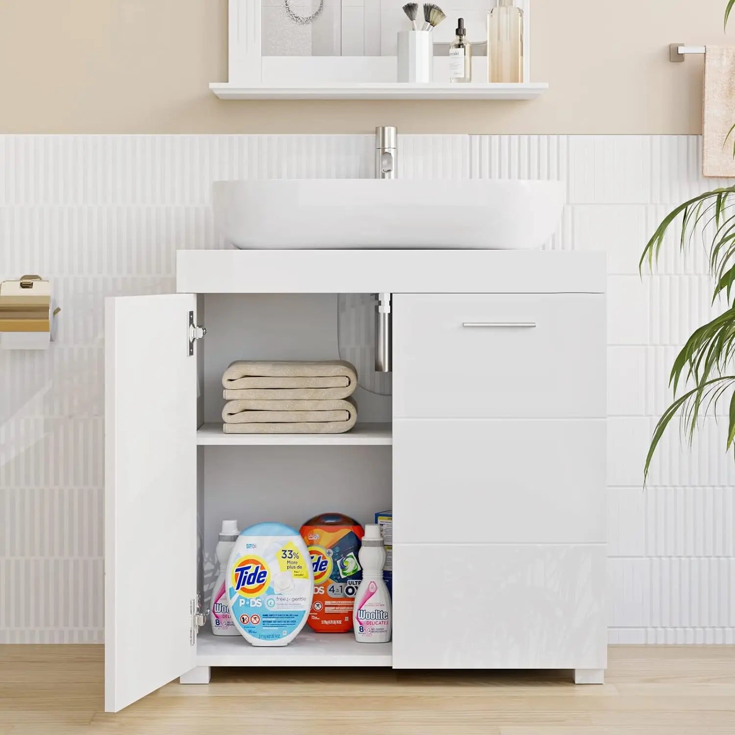 Meuble de rangement pour les toilettes ou salle de bain 60x31x60cm -