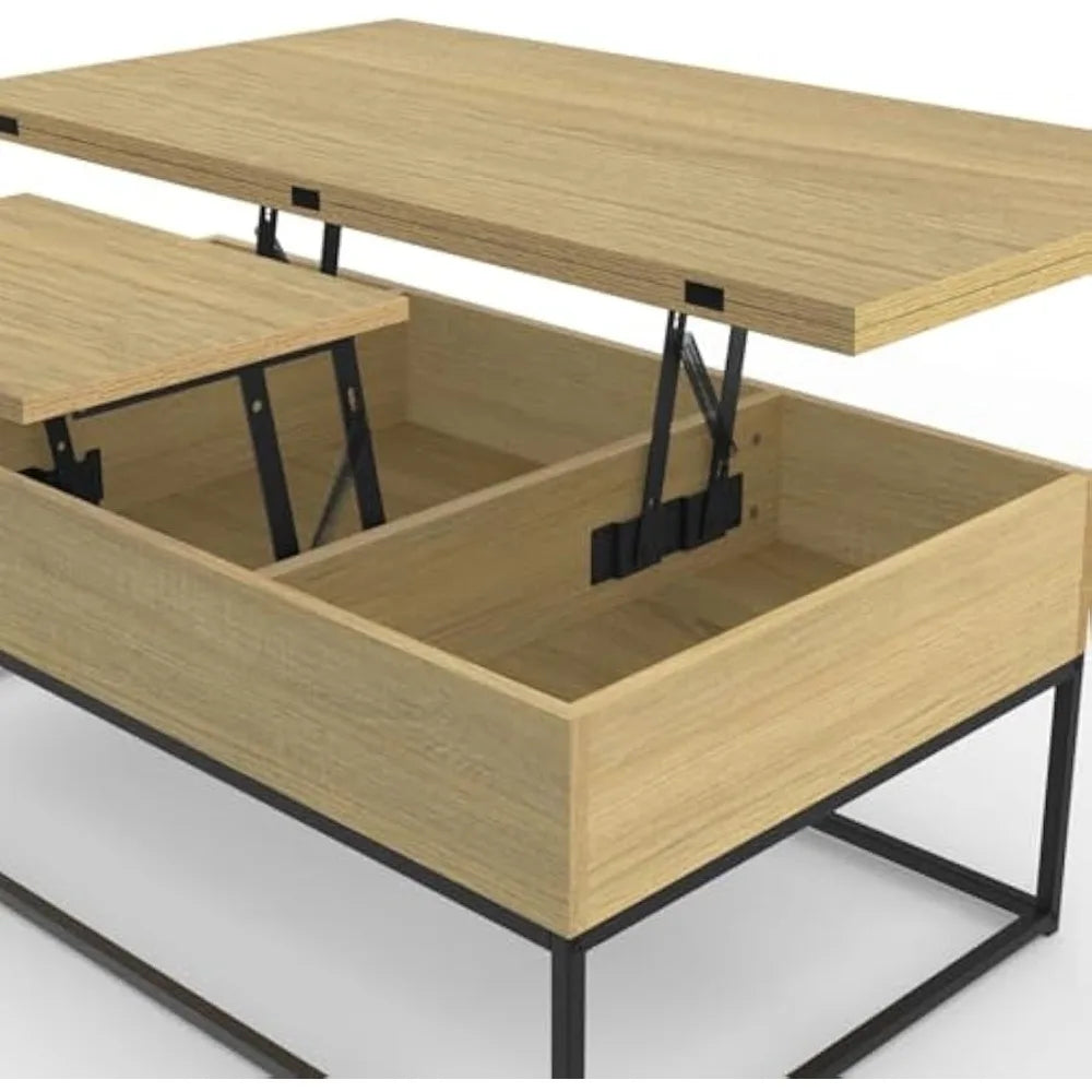Table basse industriel au design moderne en bois -