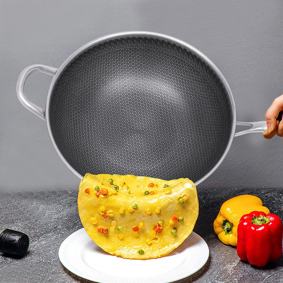 Poêle inox pas cher original -