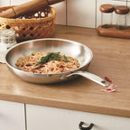 Poêle inox sans revêtement à triple couches -