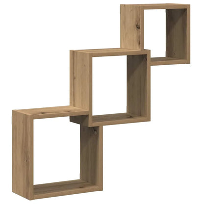 étagère murale cube à 3 niveaux - Marron A