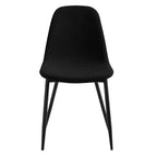 Chaise salle à manger noir en velours côtelé 4 ensembles -