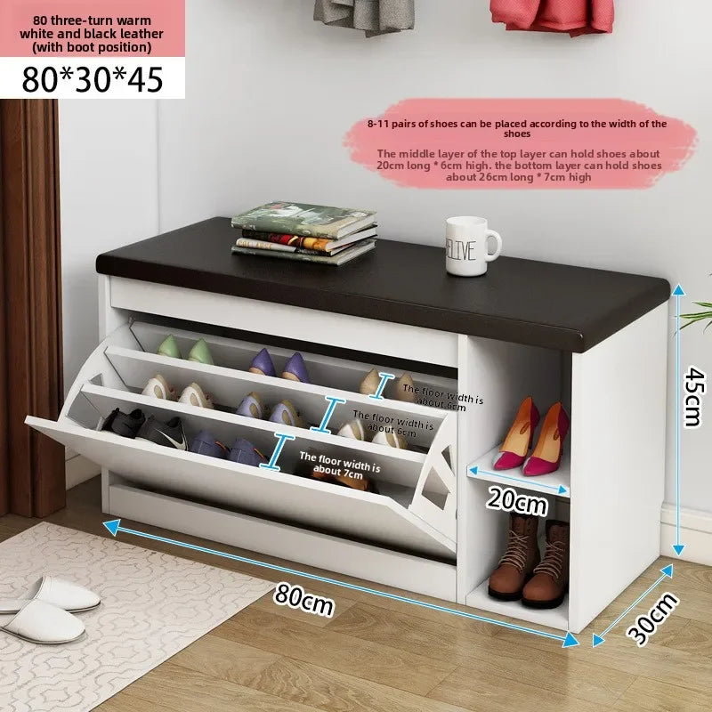 Meuble à chaussure banc premium - H