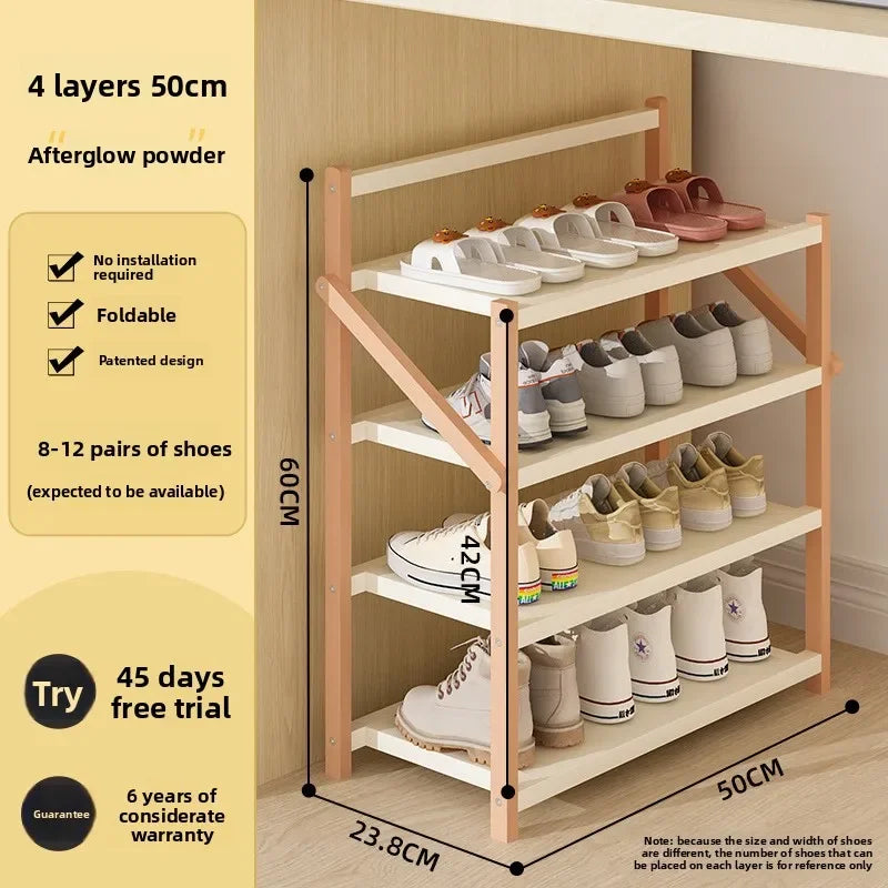 Meuble à chaussure palette artisanale - 4 layers 50cm-Poudre