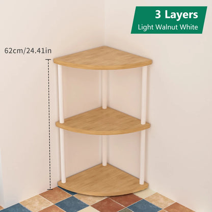 Étagère d'angle design simple à plusieurs étages - Beige-3 couches Étagère d'angle
