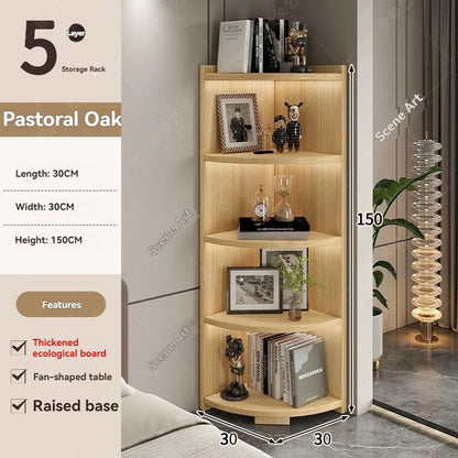 Étagère d'angle bois massif en forme d'éventail - CA