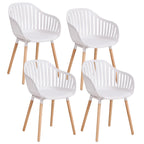 Chaise salle à manger plastique originale 4 ensembles - Blanc Chaise salle à manger