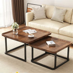 Table basse industriel vintage 2 pièces -