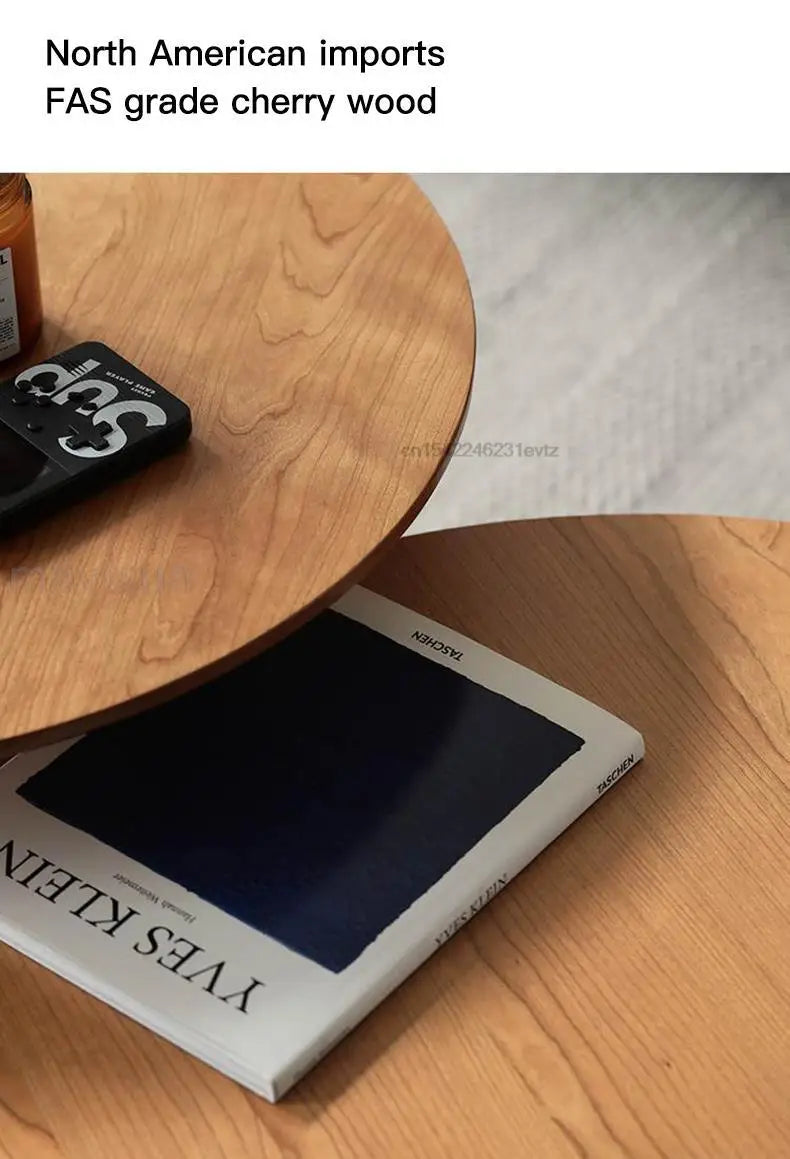 Table basse bois massif ronde de taille moyenne -