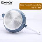 Poêle céramique poignée amovible avec couvercle -