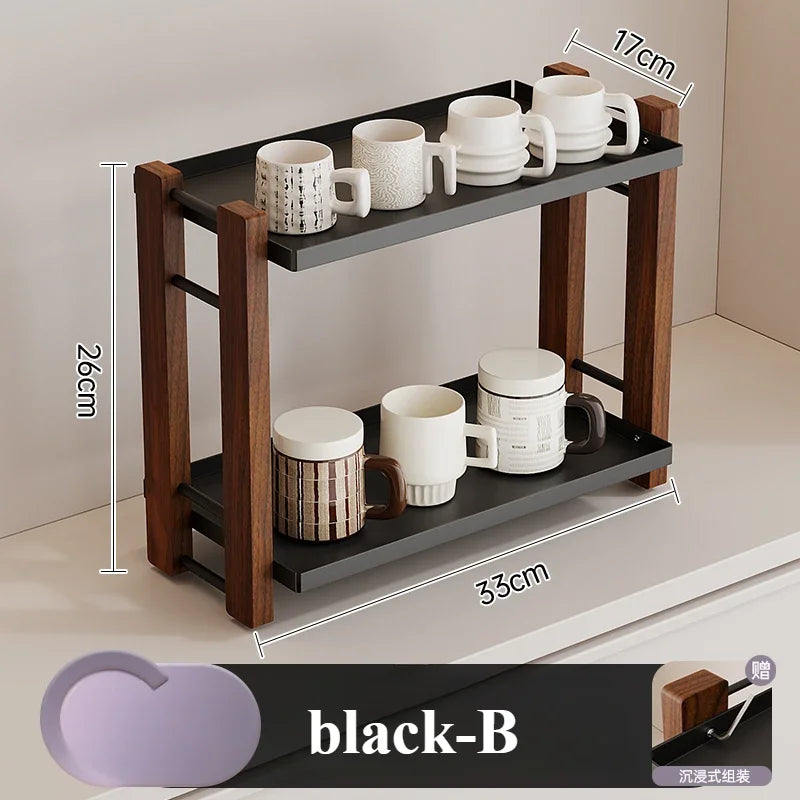 Étagère café de luxe - Noir-B