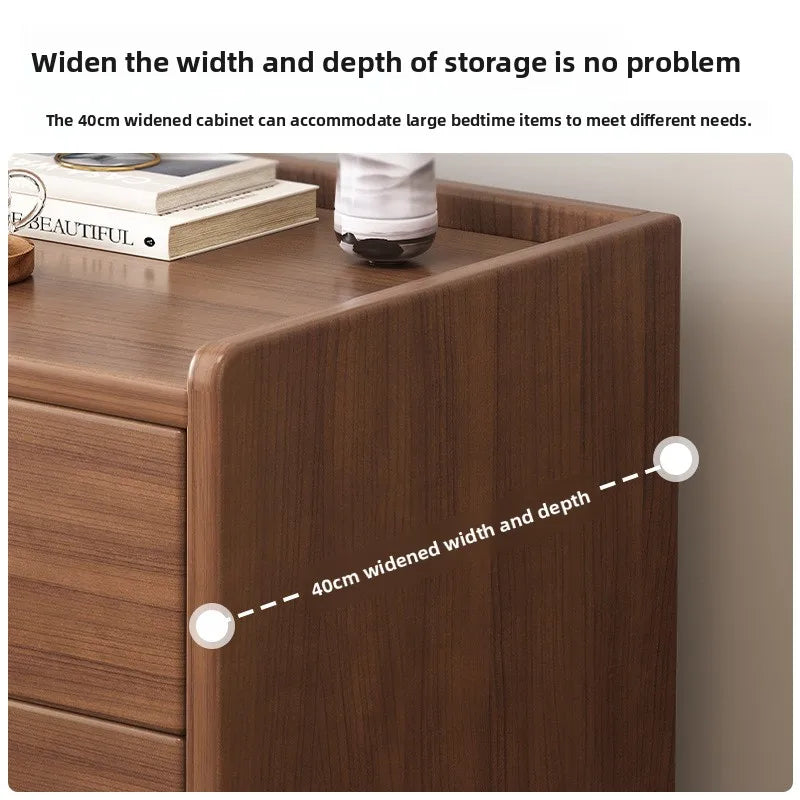 Table de chevet bois foncé de haute qualité -