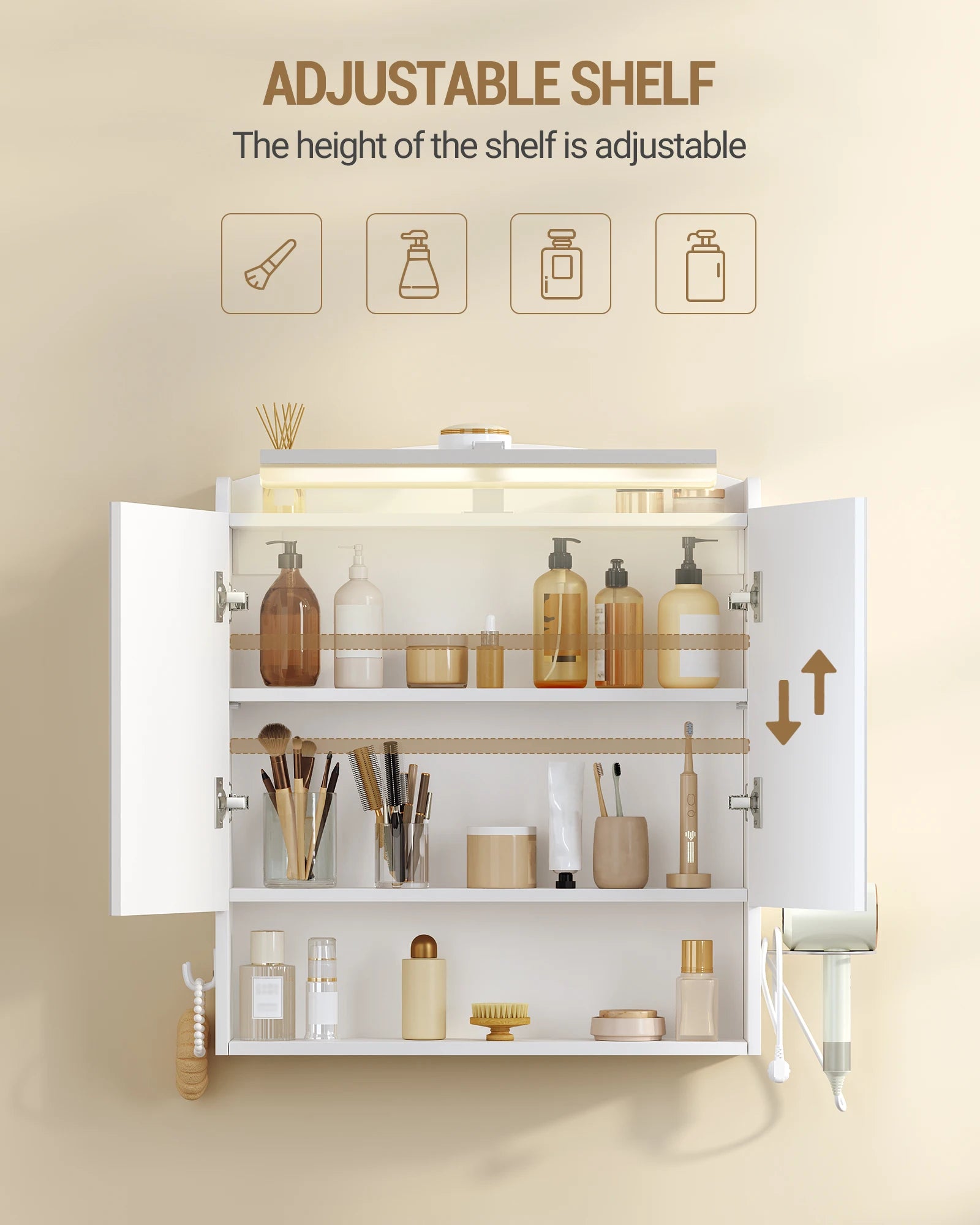 Meuble WC mural pour rangement -