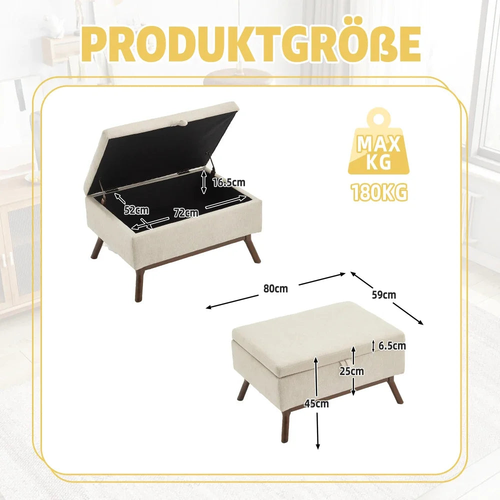 Table basse carré avec compartiment de rangement simple -