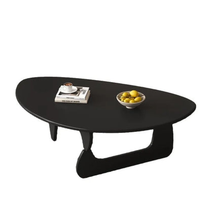 Table basse bois ronde de style triangulaire -