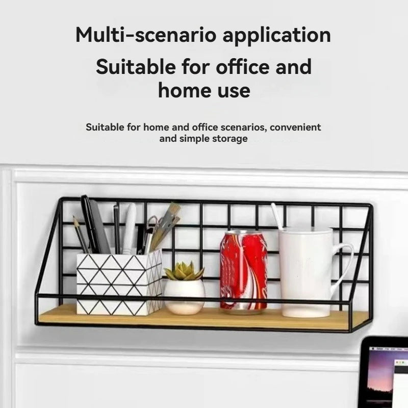 étagère murale en fer sans perçage 1 pièce -